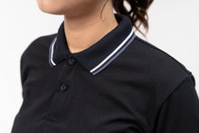 Load image into Gallery viewer, 2-Tipped  Stripes Classique Plain Women&#39;s Polo Shirt
