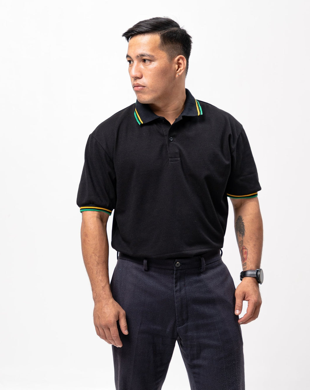 2-Tipped Classique Plain Polo Shirt