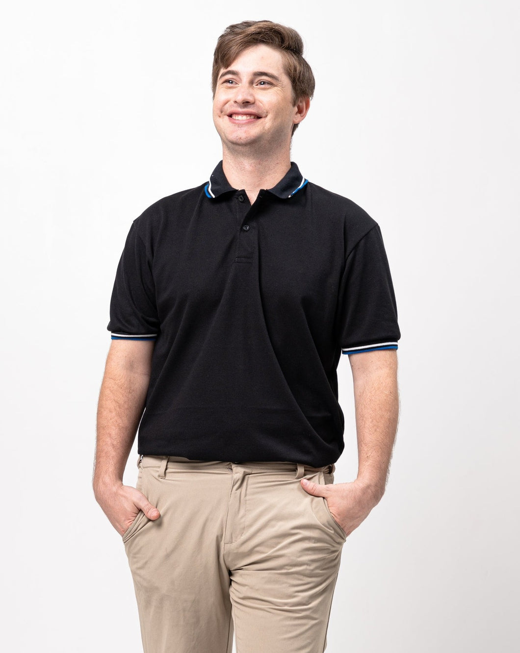 2-Tipped Classique Plain Polo Shirt