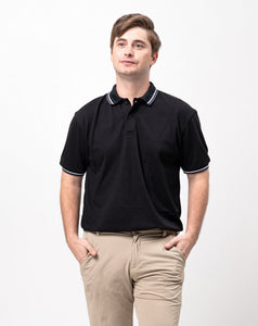 2-Tipped Classique Plain Polo Shirt