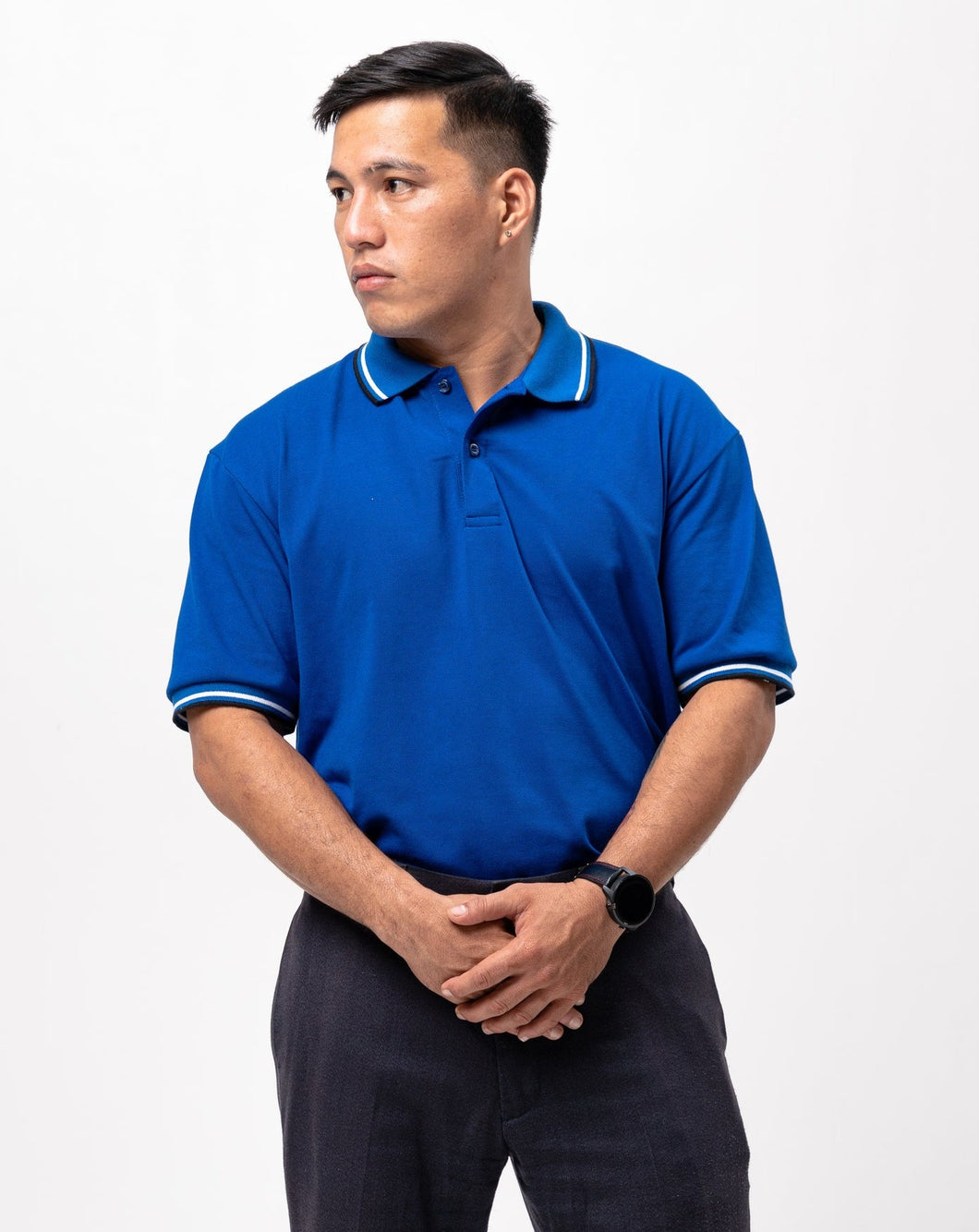 2-Tipped Classique Plain Polo Shirt