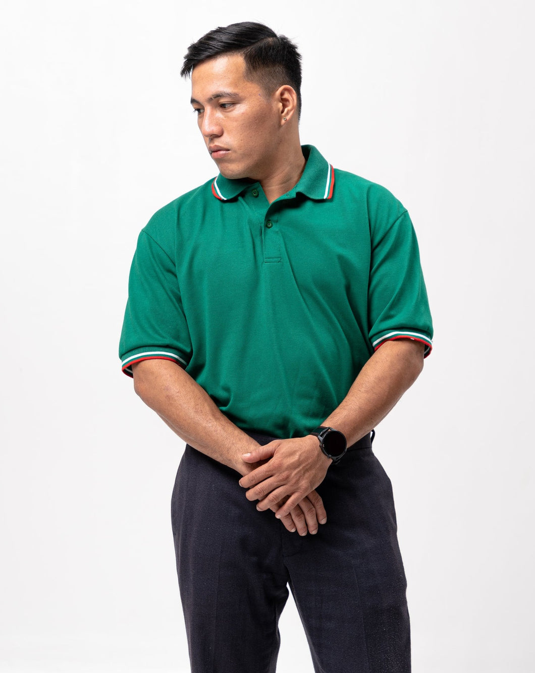 2-Tipped Classique Plain Polo Shirt