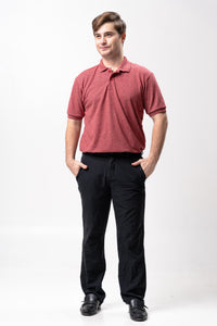 Acid Red Maroon Classique Plain Polo Shirt