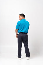 Load image into Gallery viewer, Aqua Blue with Stripes Classique Plain Polo Shirt
