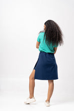 Load image into Gallery viewer, Sirotex Aqua Blue / Neon Green Classique Plain Women&#39;s Polo Shirt
