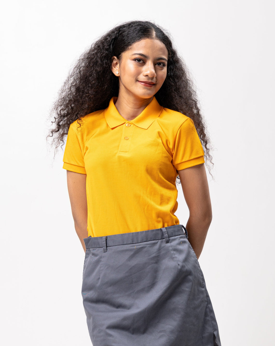 Canary Yellow Classique Plain Women's Polo Shirt