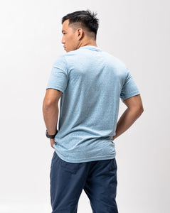Deep Water Polyside Cotton Blue Plain Unisex T-Shirt