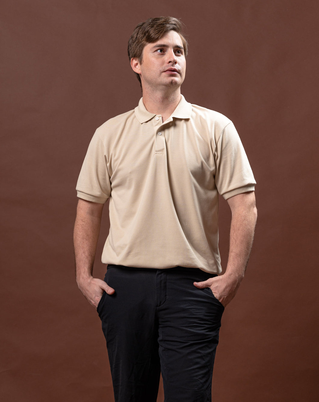 Khaki Classique Plain Polo Shirt