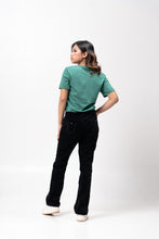 Load image into Gallery viewer, Emerald Green Sirotex Cotton Blue Plain Women&#39;s T-Shirt
