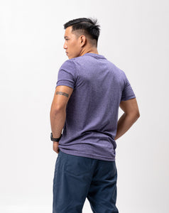 Purple Sirotex Cotton Blue Plain Unisex T-Shirt