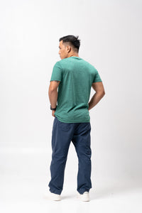 Emerald Green Sirotex Cotton Blue Plain Unisex T-Shirt