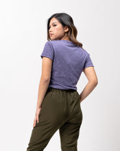 Load image into Gallery viewer, Purple Sirotex Cotton Blue Plain Women&#39;s T-Shirt
