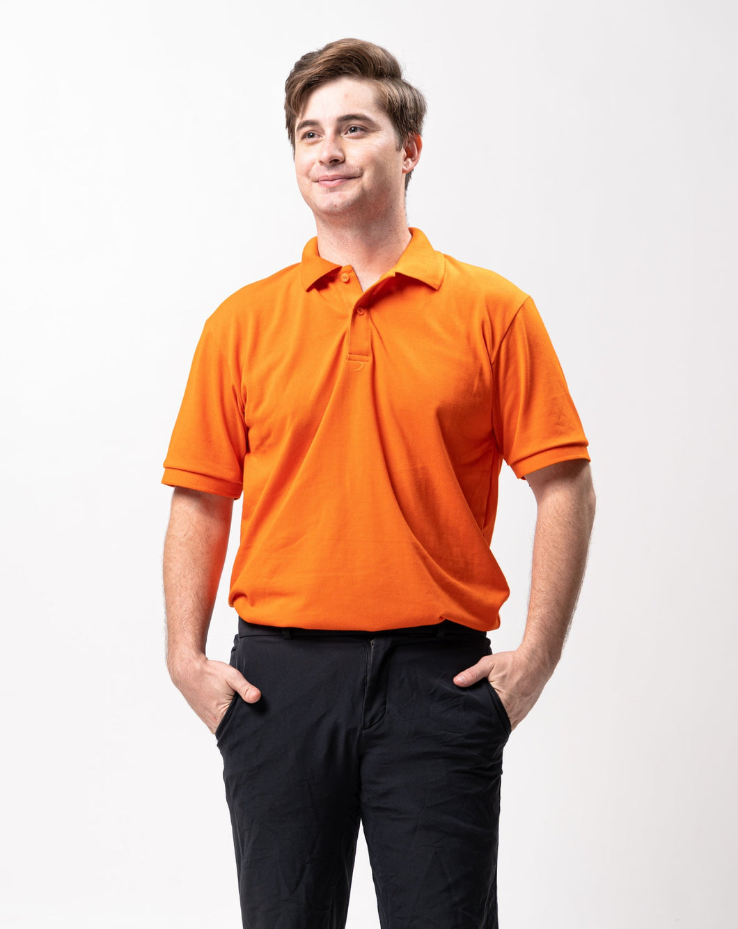 Popsicle Orange Classique Plain Polo Shirt