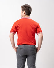 Load image into Gallery viewer, Red Mini Stripes Classique Plain Polo Shirt
