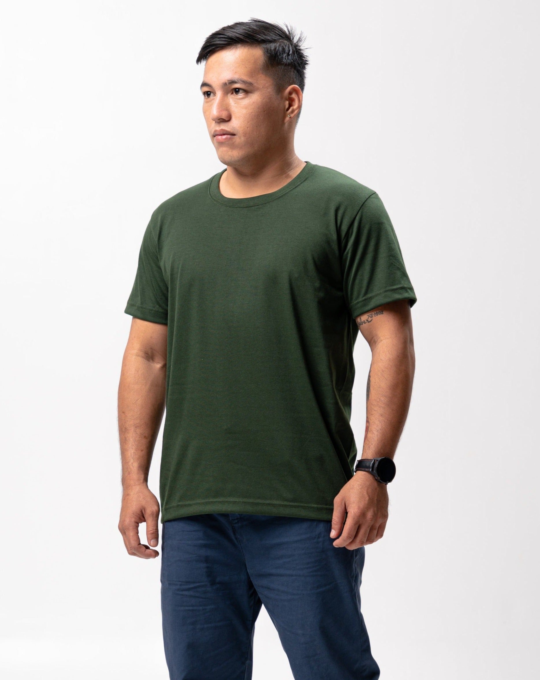 Moss Green T-Shirt for Men – Cutton Garments