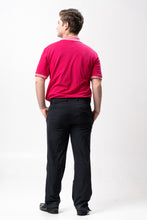 Load image into Gallery viewer, Fuchsia Pink Mini Stripes Classique Plain Polo Shirt
