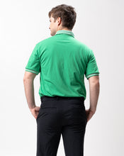 Load image into Gallery viewer, Energy Green Mini Stripes Classique Plain Polo Shirt
